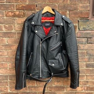 Black Biker Leather Jacket - Straight To Hell Apparel